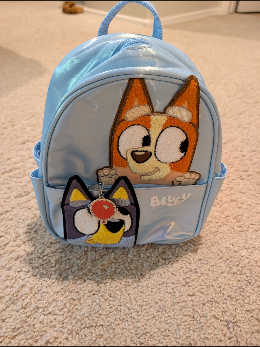 Bluey Kids Backpack with Playful Character Patch - Bluey Design